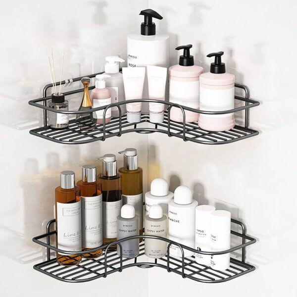 Adhesive Metal Corner Shelf - Image 2