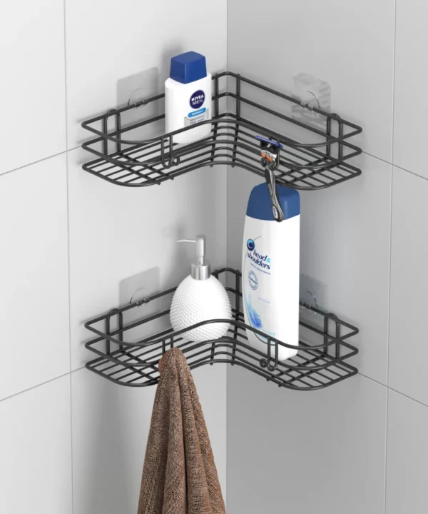 Adhesive Metal Corner Shelf - Image 4